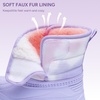image:imageStelle Girls Snow Boots Waterproof EasyOn NonSlip Winter BootsTie Dye Lavender