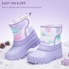 image:imageStelle Girls Snow Boots Waterproof EasyOn NonSlip Winter BootsTie Dye Lavender