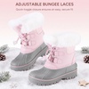 image:imageStelle Girls Snow Boots with Faux Fur Collar Kids Winter Warm BootBlush Pink
