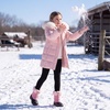 image:imageStelle Girls Snow Boots with Faux Fur Collar Kids Winter Warm BootBubblegum