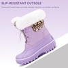 image:imageStelle Girls Snow Boots with Faux Fur Collar Kids Winter Warm BootLavender