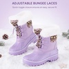 image:imageStelle Girls Snow Boots with Faux Fur Collar Kids Winter Warm BootLavender