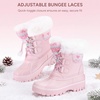 image:imageStelle Girls Snow Boots with Faux Fur Collar Kids Winter Warm BootLight Pink