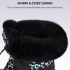 image:imageStelle Girls Snow Boots with Faux Fur Collar Kids Winter Warm BootRainbow Leopard