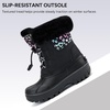 image:imageStelle Girls Snow Boots with Faux Fur Collar Kids Winter Warm BootRainbow Leopard