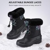 image:imageStelle Girls Snow Boots with Faux Fur Collar Kids Winter Warm BootRainbow Leopard
