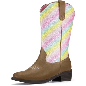image:imageStelle Cowgirl Boots for Girls Kids Boys Cowboy BootsRainbow Sparkle