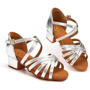 image:imageStelle Girls Latin Dance Shoes Low Heel Ballroom SalsaSilver