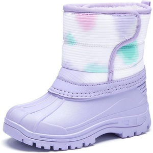 image:imageStelle Girls Snow Boots Waterproof EasyOn NonSlip Winter BootsTie Dye Lavender
