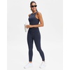image:imageStelle Workout Ribbed Women Seamless High Waist Yoga Leggings for AthleticNavy