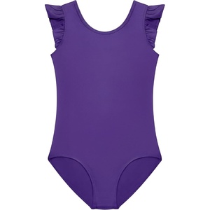 image:imageStelle Ballet Leotards for Girls Ruffle Sleeve Gymnastics Dancewear 214YPurple