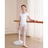 image:imageStelle Ballet Leotards for Girls Short Sleeve Gymnastics Dancewear 214YWhite