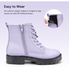 image:imageStelle Combat Boots for Girls Star Print Boots with Lace Up Side ZipperLavender