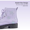 image:imageStelle Combat Boots for Girls Star Print Boots with Lace Up Side ZipperLavender