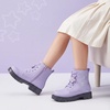 image:imageStelle Combat Boots for Girls Star Print Boots with Lace Up Side ZipperLavender