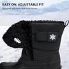 image:imageStelle Kids Snow Boots with hookamploop Girls Boys Winter Warm BootsBlack