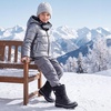 image:imageStelle Kids Snow Boots with hookamploop Girls Boys Winter Warm BootsBlack