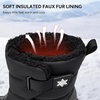 image:imageStelle Kids Snow Boots with hookamploop Girls Boys Winter Warm BootsBlack