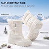image:imageStelle Kids Snow Boots with hookamploop Girls Boys Winter Warm BootsWhite