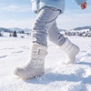 image:imageStelle Kids Snow Boots with hookamploop Girls Boys Winter Warm BootsWhite