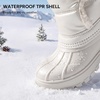 image:imageStelle Kids Snow Boots with hookamploop Girls Boys Winter Warm BootsWhite