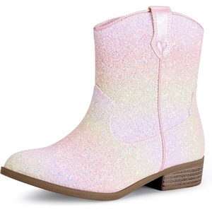 image:imageStelle Girls Glitter Cowgirl Boots Kids Boys Cowboy BootsPink Ombre Glitter