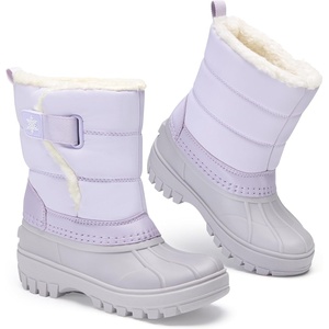 image:imageStelle Kids Snow Boots with hookamploop Girls Boys Winter Warm BootsLavender