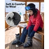 image:imageStelle Wool Ski Socks for Kids Men Women Winter Warm Knee High Socks3 Black