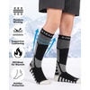 image:imageStelle Wool Ski Socks for Kids Men Women Winter Warm Knee High Socks3 Black