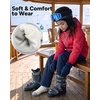 image:imageStelle Wool Ski Socks for Kids Men Women Winter Warm Knee High Socks3 White