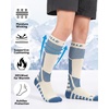 image:imageStelle Wool Ski Socks for Kids Men Women Winter Warm Knee High SocksBlue