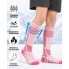image:imageStelle Wool Ski Socks for Kids Men Women Winter Warm Knee High SocksPink
