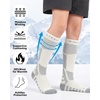 image:imageStelle Wool Ski Socks for Kids Men Women Winter Warm Knee High SocksWhite