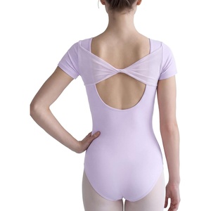 image:imageStelle Ballet Leotard for Women Twist Back Short Sleeve DancewearLavender