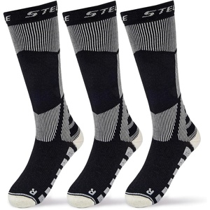image:imageStelle Wool Ski Socks for Kids Men Women Winter Warm Knee High Socks3 Black