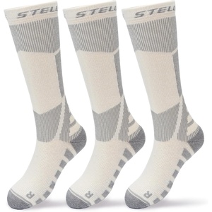 image:imageStelle Wool Ski Socks for Kids Men Women Winter Warm Knee High Socks3 White
