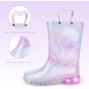 image:imageStelle Girls Light Up Rain Boots for Toddler Kids Glitter BootsPink Ombre Glitter