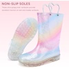 image:imageStelle Girls Light Up Rain Boots for Toddler Kids Glitter BootsRainbow Stripe