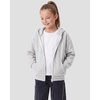 image:imageStelle Girls Zip Up Hoodie Kids Casual Fleece Sweatshirt with PocketLight Heather Grey