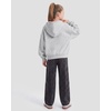 image:imageStelle Girls Zip Up Hoodie Kids Casual Fleece Sweatshirt with PocketLight Heather Grey