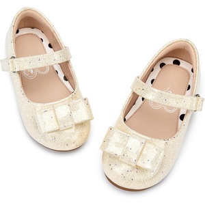 image:imageStelle Dress Shoes for Girls Mary Jane Flats with Bow for School PartyChampagne Glimmer2
