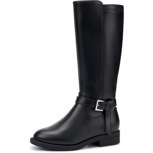 image:imageStelle Girls Knee High Boots with Side Zipper Riding BootsBlack