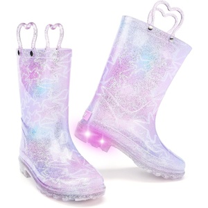 image:imageStelle Girls Light Up Rain Boots for Toddler Kids Glitter BootsPink Ombre Glitter