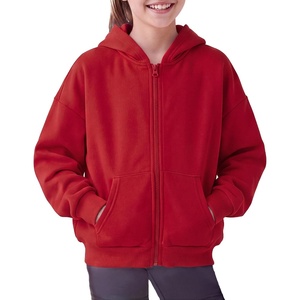 image:imageStelle Girls Zip Up Hoodie Kids Casual Fleece Sweatshirt with PocketRed