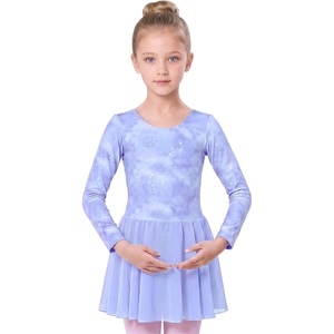 image:imageStelle Long Sleeve Ballet Leotards for Girls Toddler Ballerina Dance DressCloudburst Purple