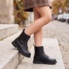 image:imageStelle Girls Combat Ankle Boots with Printed LaceUp Side ZipperBlack
