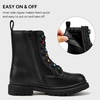 image:imageStelle Girls Combat Ankle Boots with Printed LaceUp Side ZipperBlack