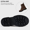 image:imageStelle Girls Combat Ankle Boots with Printed LaceUp Side ZipperBrown