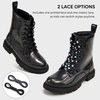 image:imageStelle Girls Combat Ankle Boots with Printed LaceUp Side ZipperPatent Black Glitter