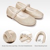 image:imageStelle Girls Dress Shoes Beaded Mary Jane Flats for Flower GirlGold Glitter